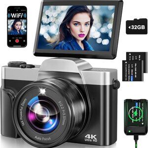 4K Digital Camera for Photography with WiFi